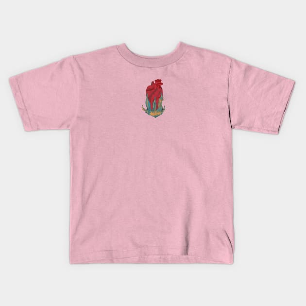 Heart on fire Kids T-Shirt by your.arttell.store